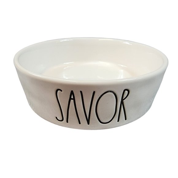 Rae Dunn Other - Rae Dunn Pet Food Water Dish SAVOR 5 inch